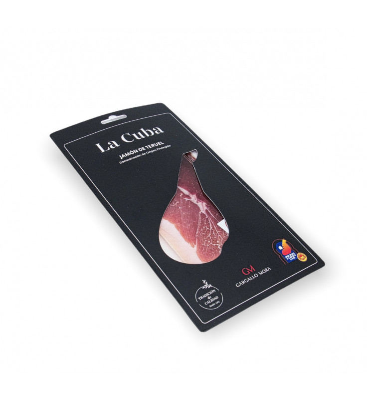 Jamón de Teruel D.O.P. Loncheado La Cuba: Sabor auténtico y calidad premium en cada loncha.